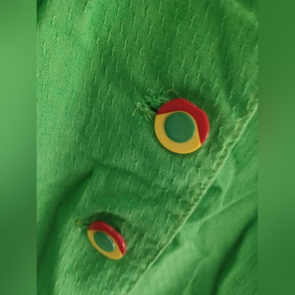 🍒 Vintage Rare Success Dress Green Midi Button Up Dress - Picture 11 of 12
